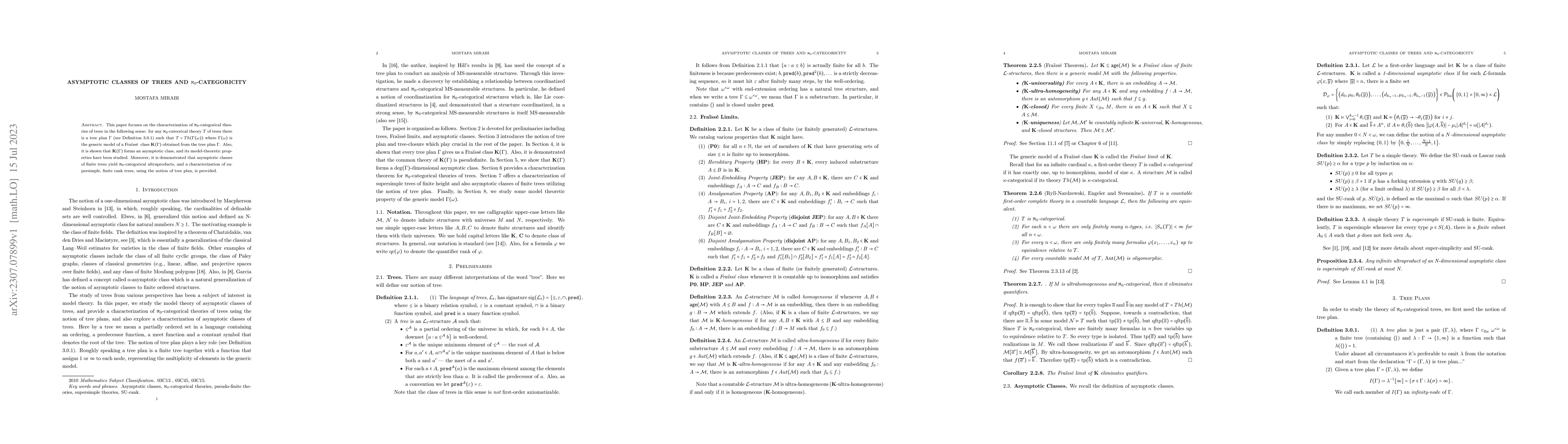 Thumbnail for Asymptotic Classes of Trees and $\aleph_0$-categoricity