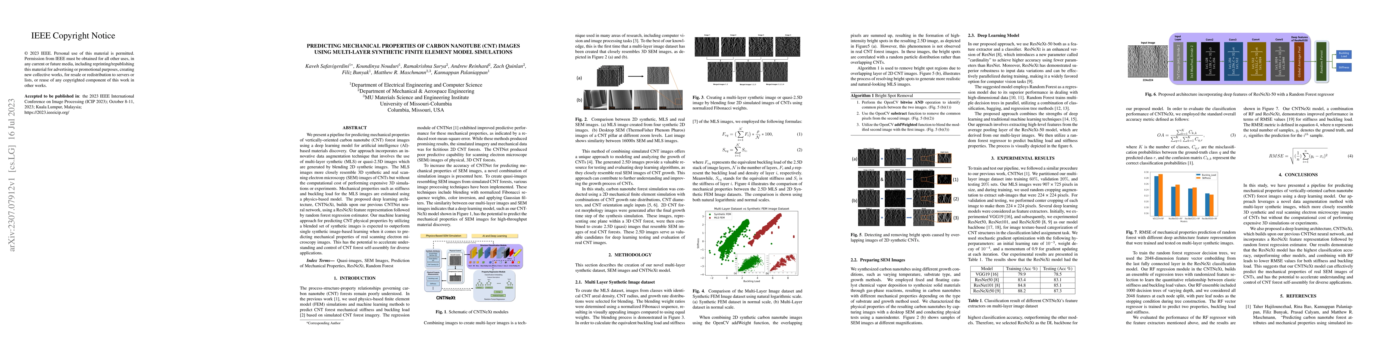 Thumbnail for Predicting mechanical properties of Carbon Nanotube (CNT) images Using
  Multi-Layer Synthetic Finite Element Model Simulations