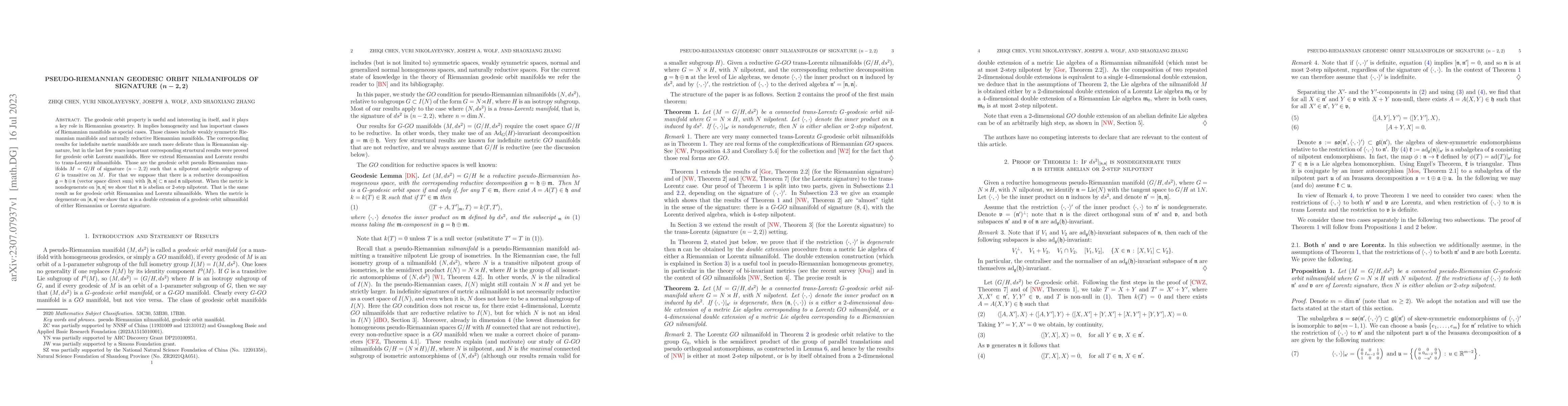 Thumbnail for Pseudo-Riemannian geodesic orbit nilmanifolds of signature
  $\boldsymbol{(n-2,2)}$