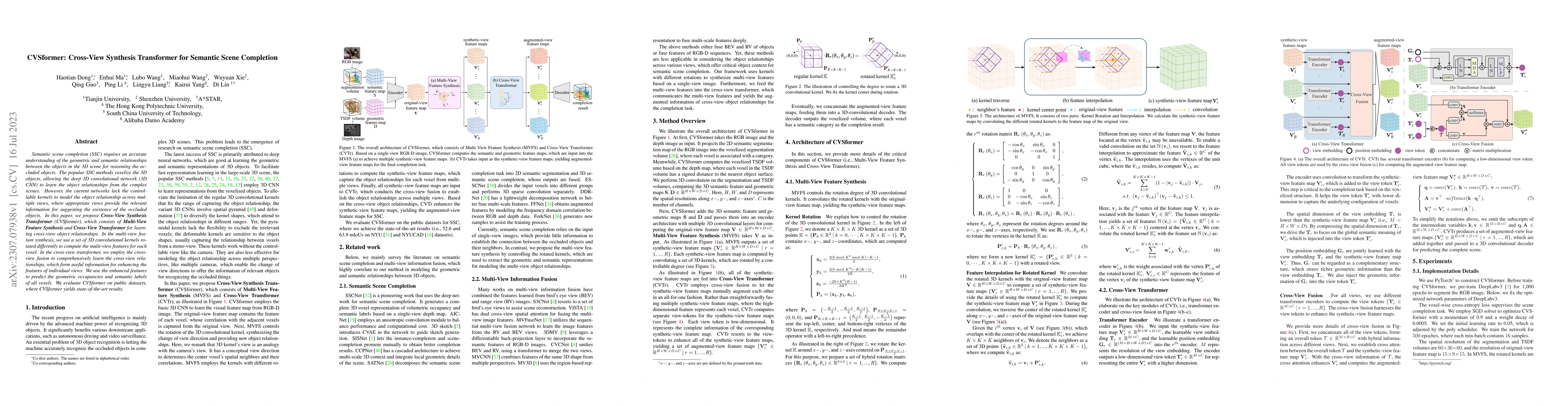 Thumbnail for CVSformer: Cross-View Synthesis Transformer for Semantic Scene
  Completion