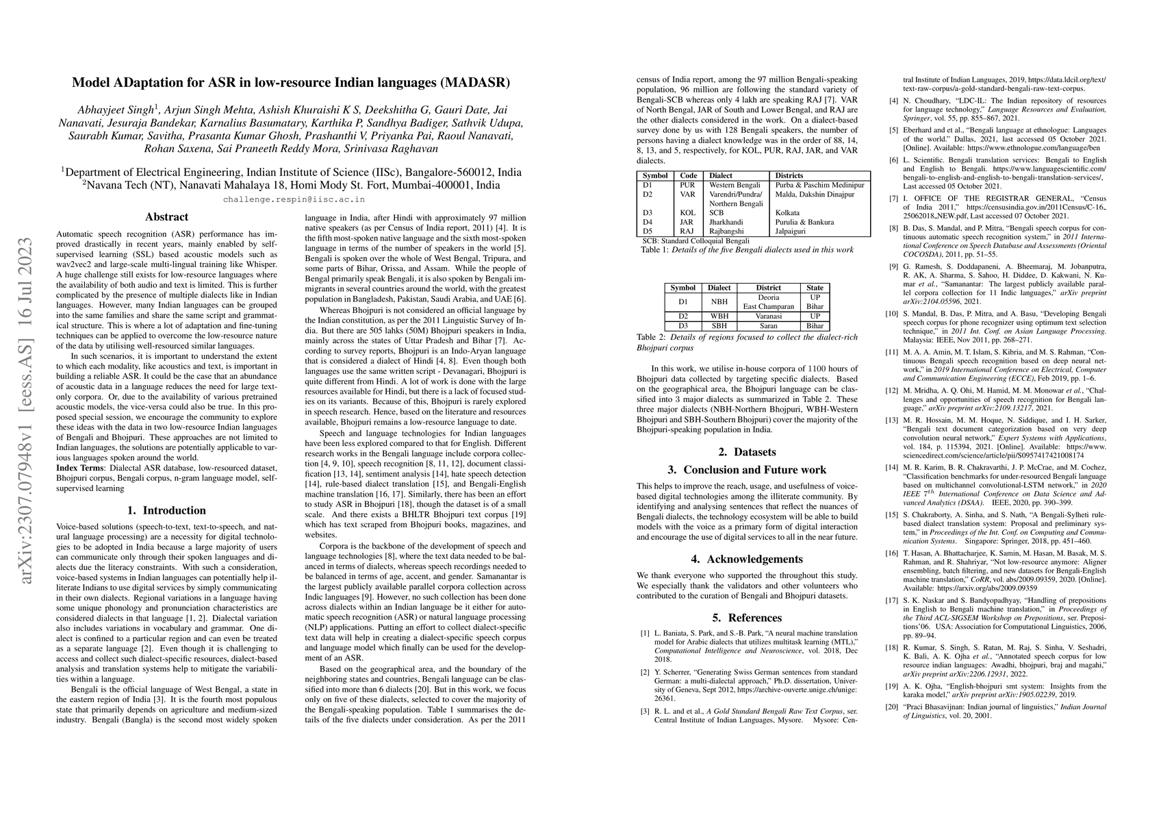 Thumbnail for Model Adaptation for ASR in low-resource Indian Languages