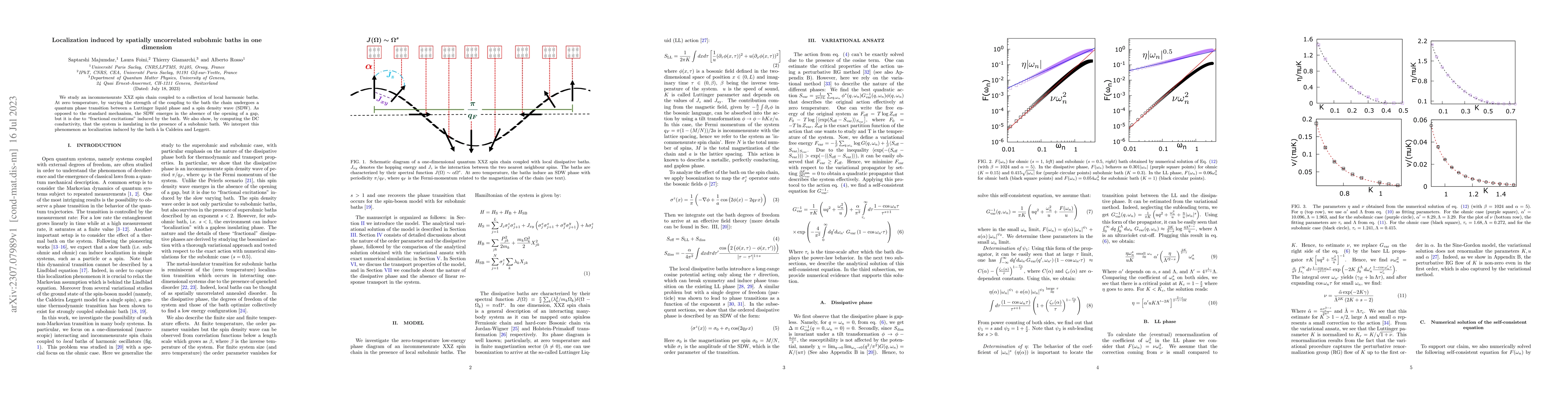 Thumbnail for Localization induced by spatially uncorrelated subohmic baths in one
  dimension