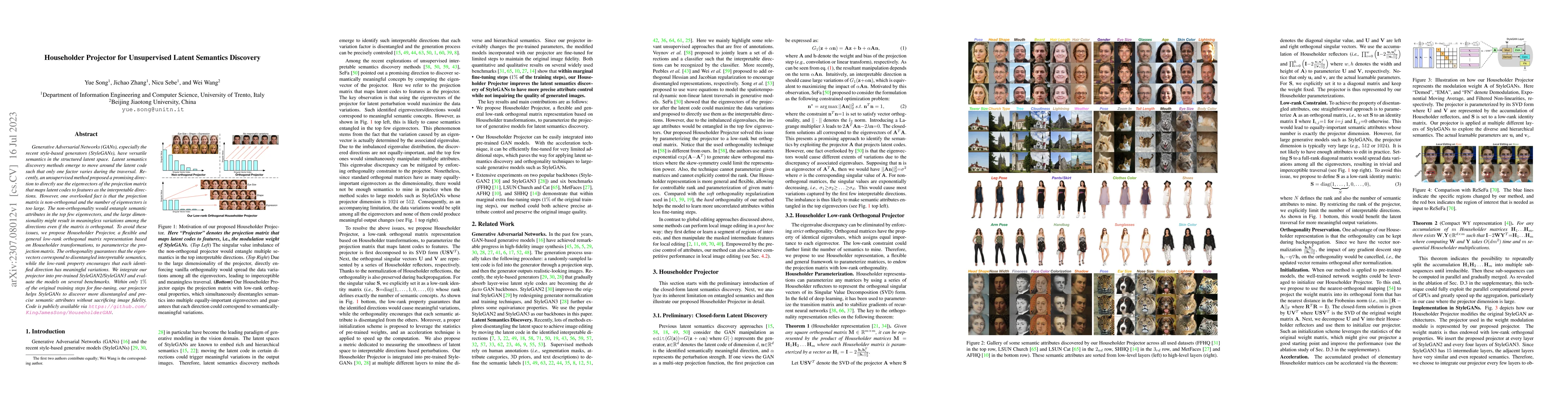 Thumbnail for Householder Projector for Unsupervised Latent Semantics Discovery