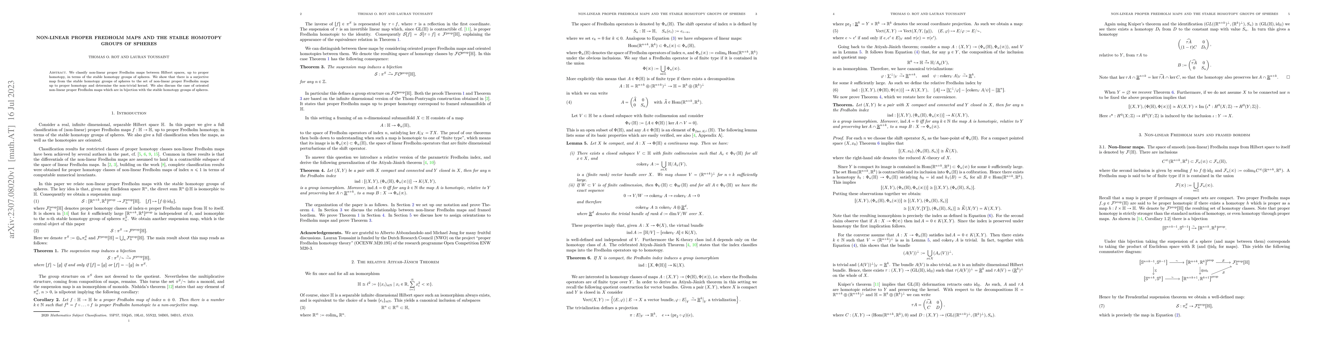 Thumbnail for Non-linear proper Fredholm maps and the stable homotopy groups of
  spheres