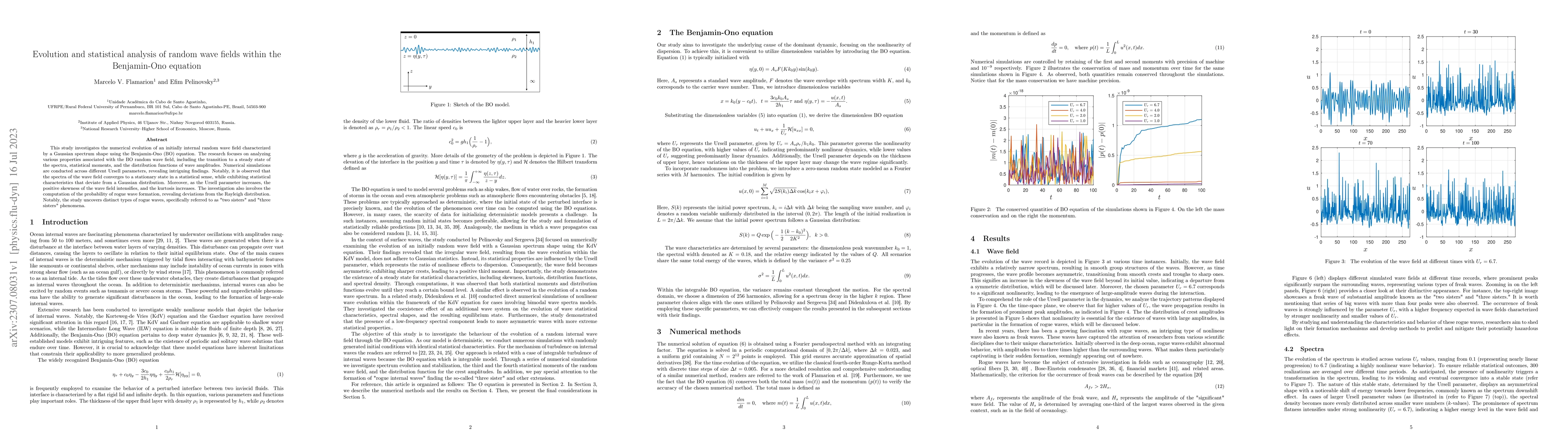 Thumbnail for Evolution and statistical analysis of random wave fields within the
  Benjamin-Ono equation