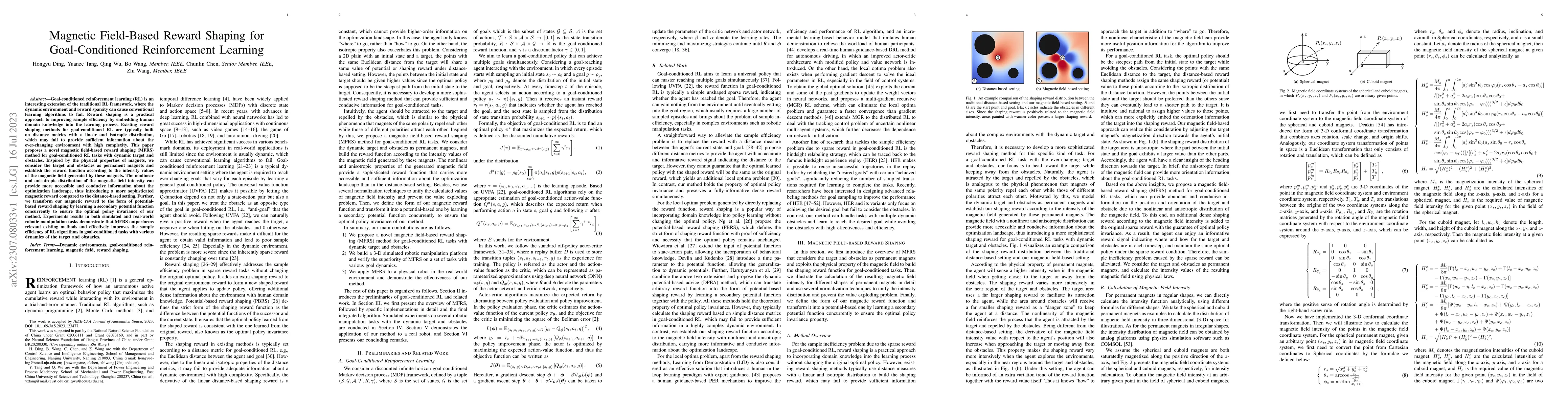 Thumbnail for Magnetic Field-Based Reward Shaping for Goal-Conditioned Reinforcement
  Learning