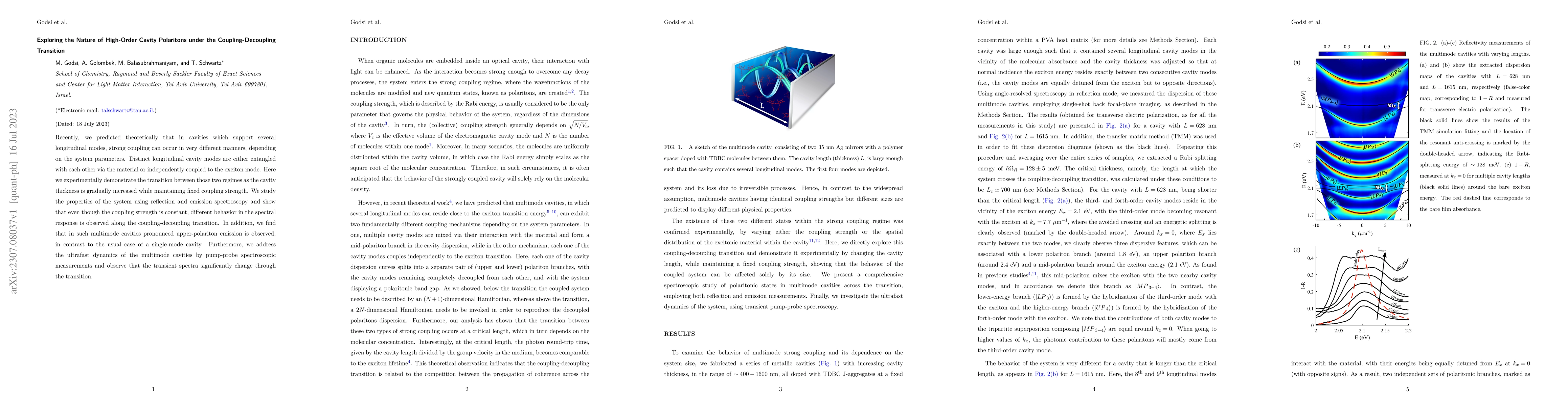 Thumbnail for Exploring the Nature of High-Order Cavity Polaritons under the
  Coupling-Decoupling Transition