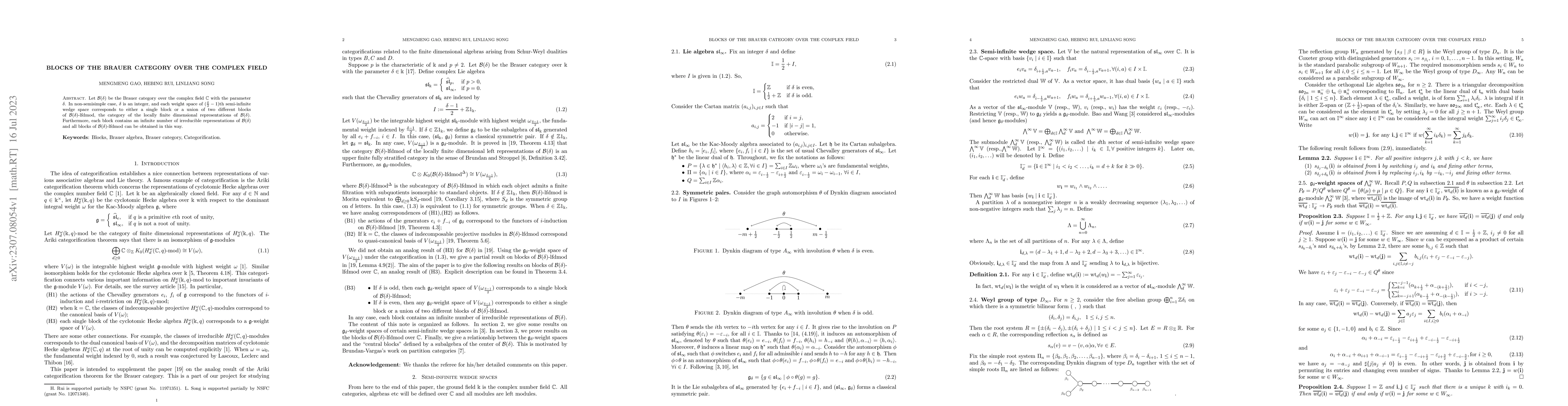 Thumbnail for Blocks of the Brauer category over the complex field