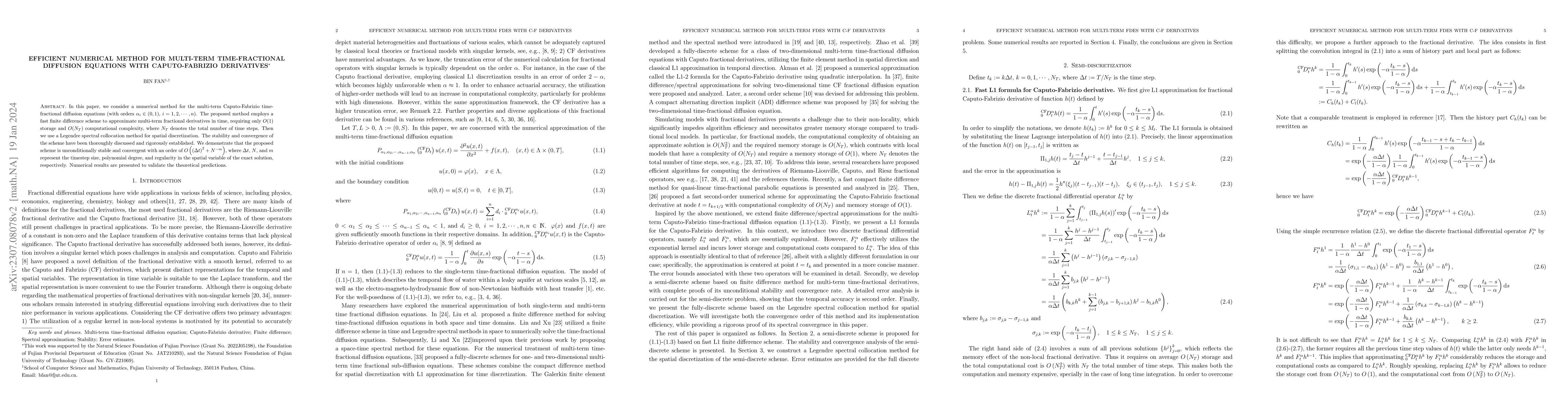 Thumbnail for Efficient numerical method for multi-term time-fractional diffusion
  equations with Caputo-Fabrizio derivatives