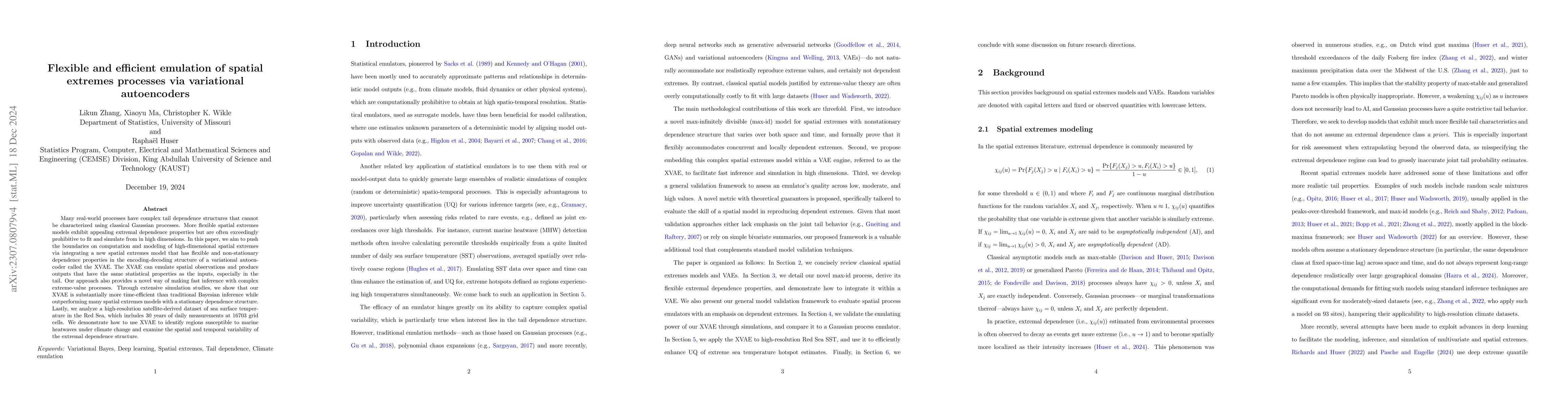 Thumbnail for Flexible and efficient spatial extremes emulation via variational
  autoencoders