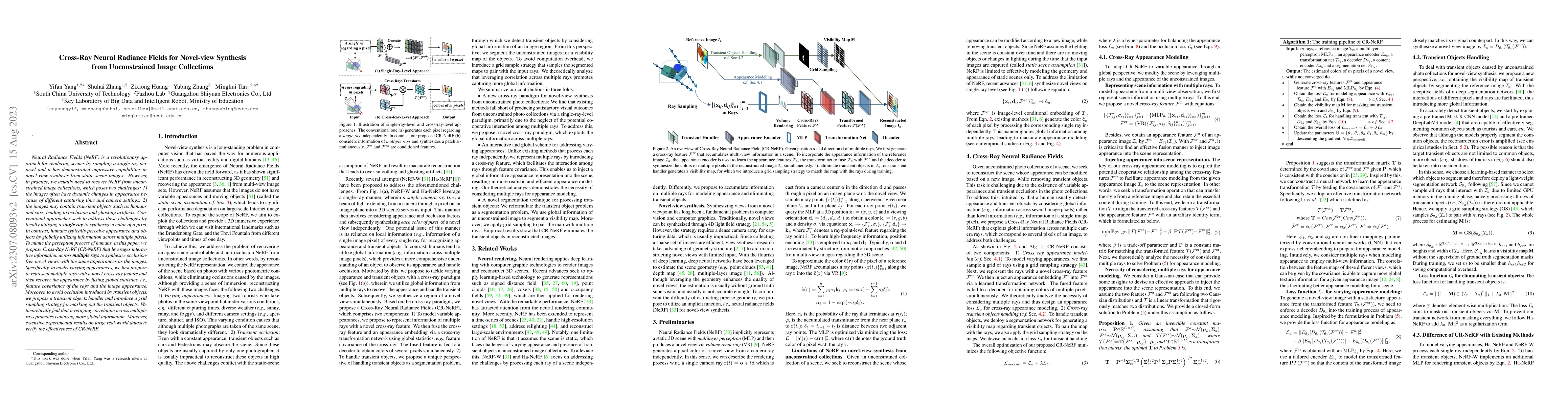 Thumbnail for Cross-Ray Neural Radiance Fields for Novel-view Synthesis from
  Unconstrained Image Collections