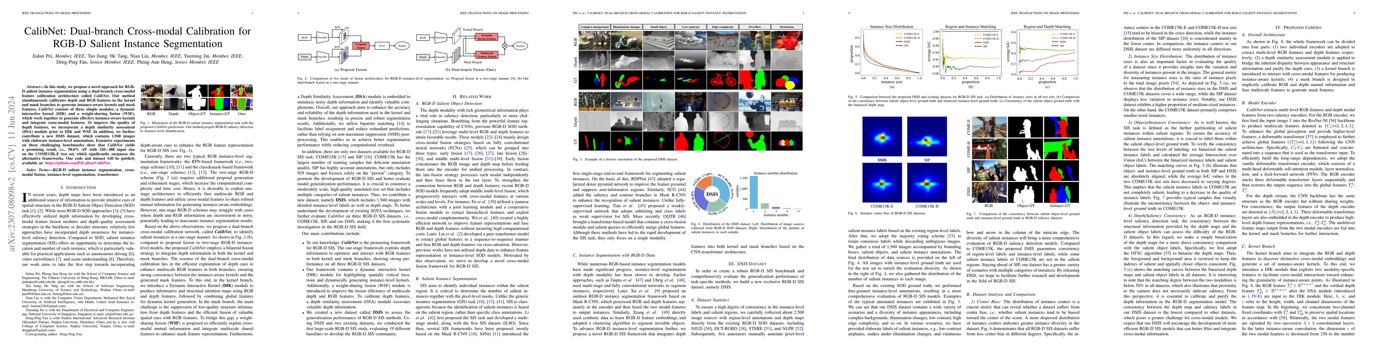 Thumbnail for CalibNet: Dual-branch Cross-modal Calibration for RGB-D Salient Instance
  Segmentation