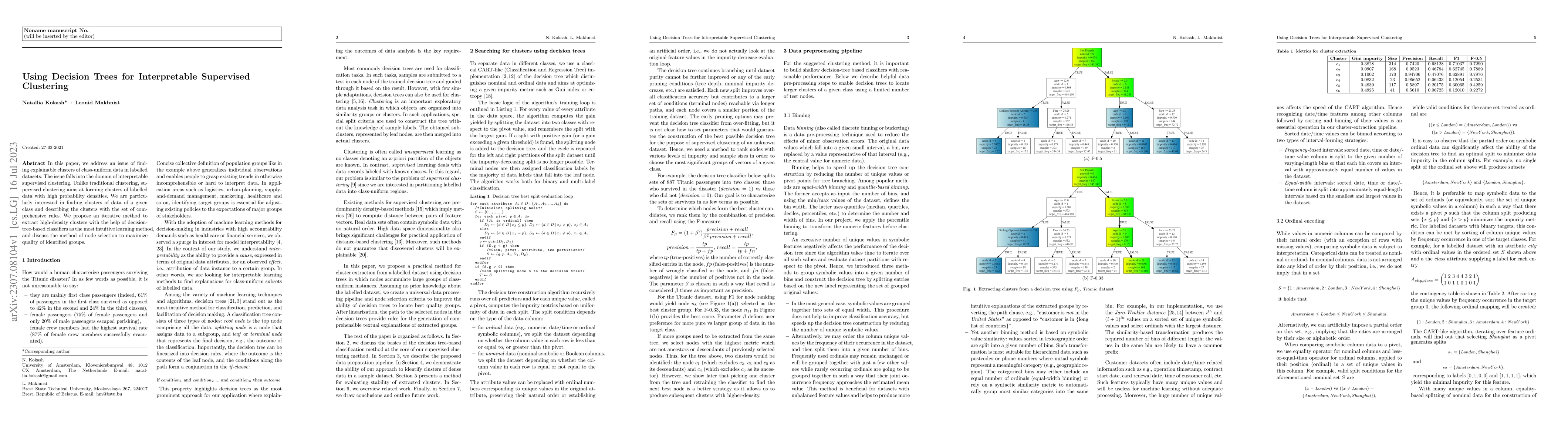 Thumbnail for Using Decision Trees for Interpretable Supervised Clustering