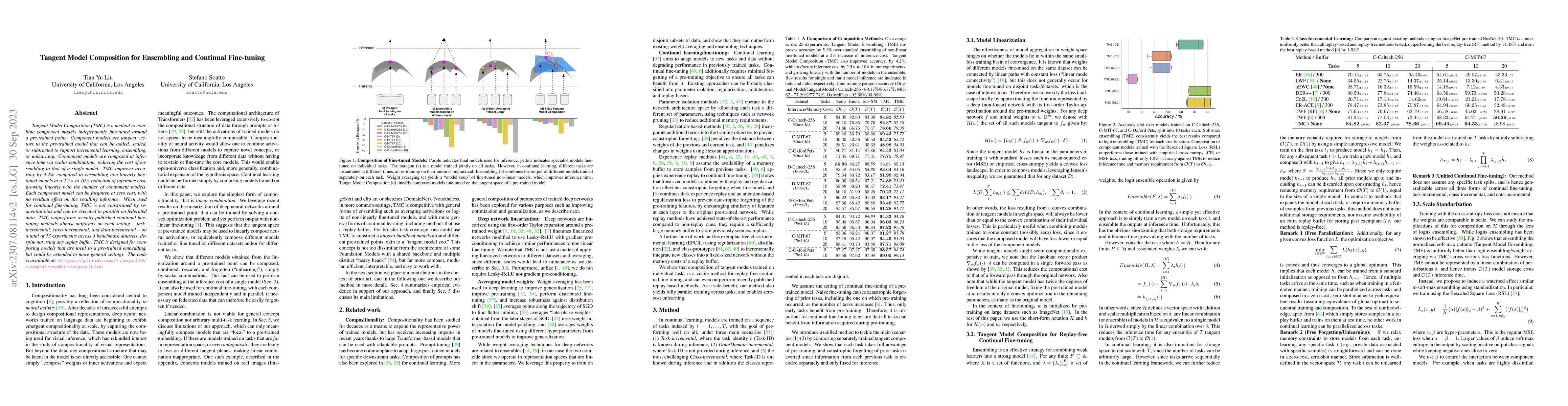 Thumbnail for Tangent Model Composition for Ensembling and Continual Fine-tuning