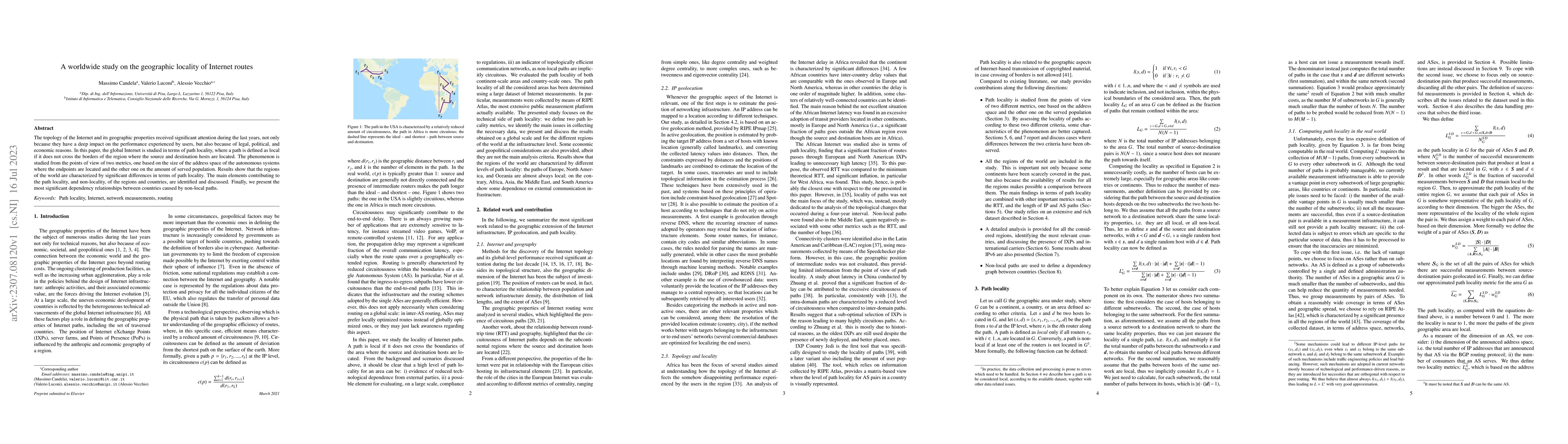 Thumbnail for A worldwide study on the geographic locality of Internet routes