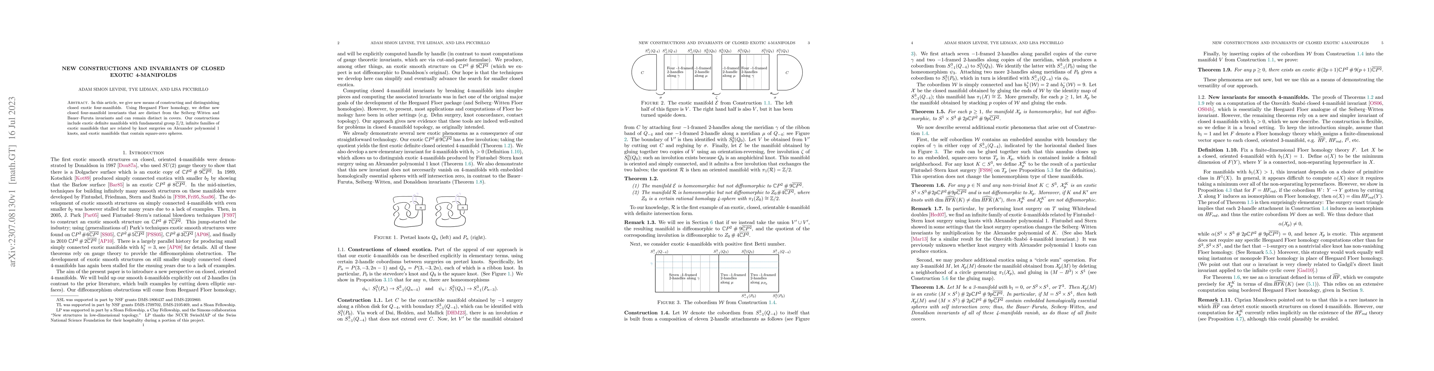 Thumbnail for New constructions and invariants of closed exotic 4-manifolds