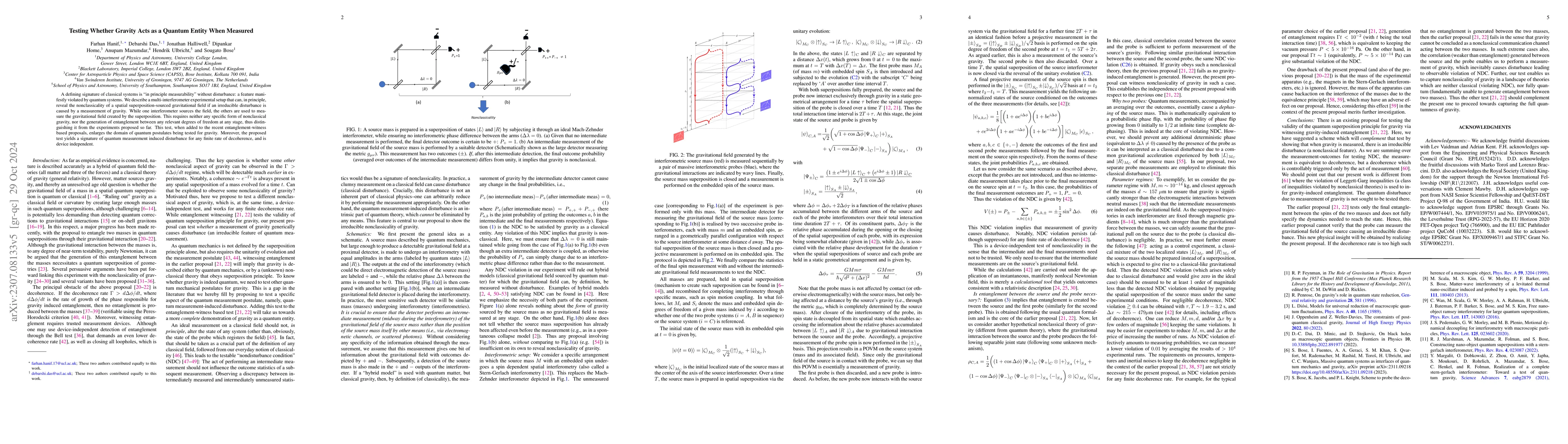 Thumbnail for Testing whether gravity acts as a quantum entity when measured