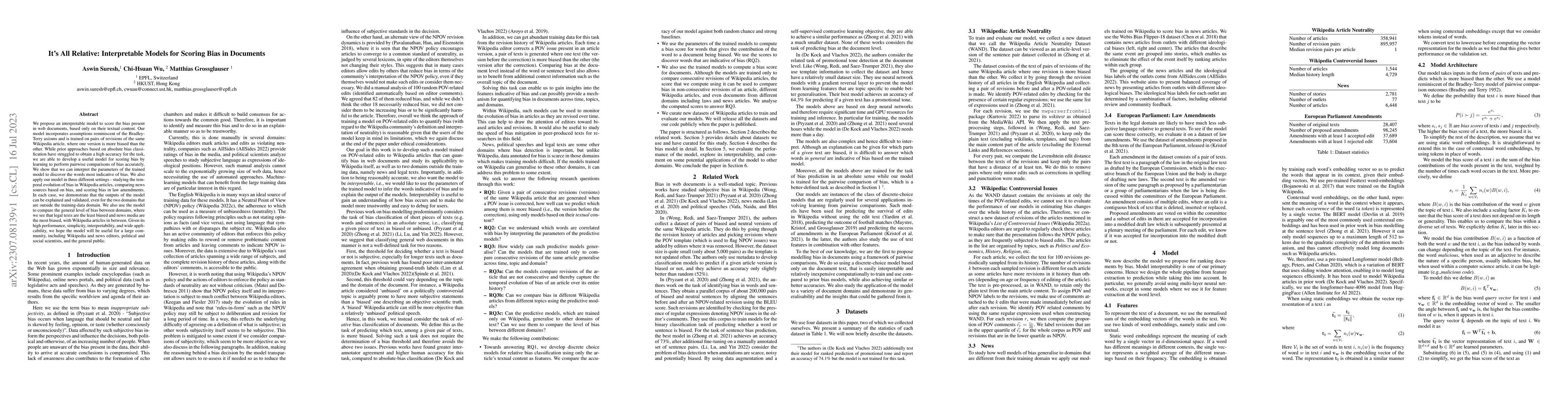Thumbnail for It's All Relative: Interpretable Models for Scoring Bias in Documents
