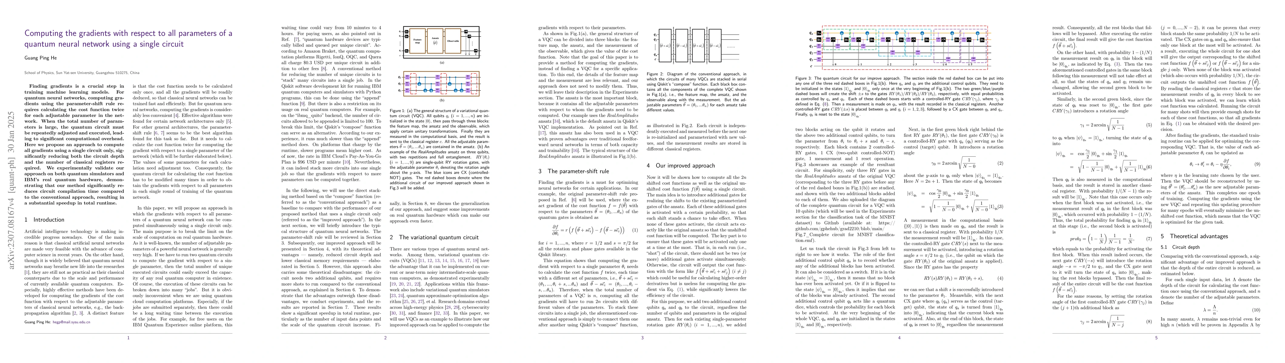 Thumbnail for Computing the gradients with respect to all parameters of a quantum
  neural network using a single circuit