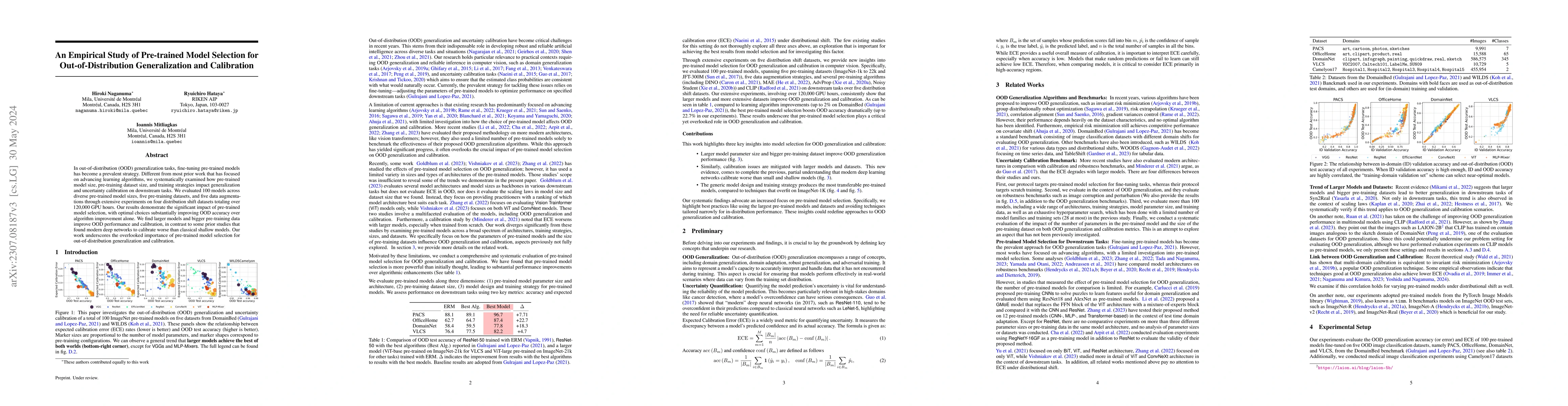 Thumbnail for An Empirical Study of Pre-trained Model Selection for
  Out-of-Distribution Generalization and Calibration