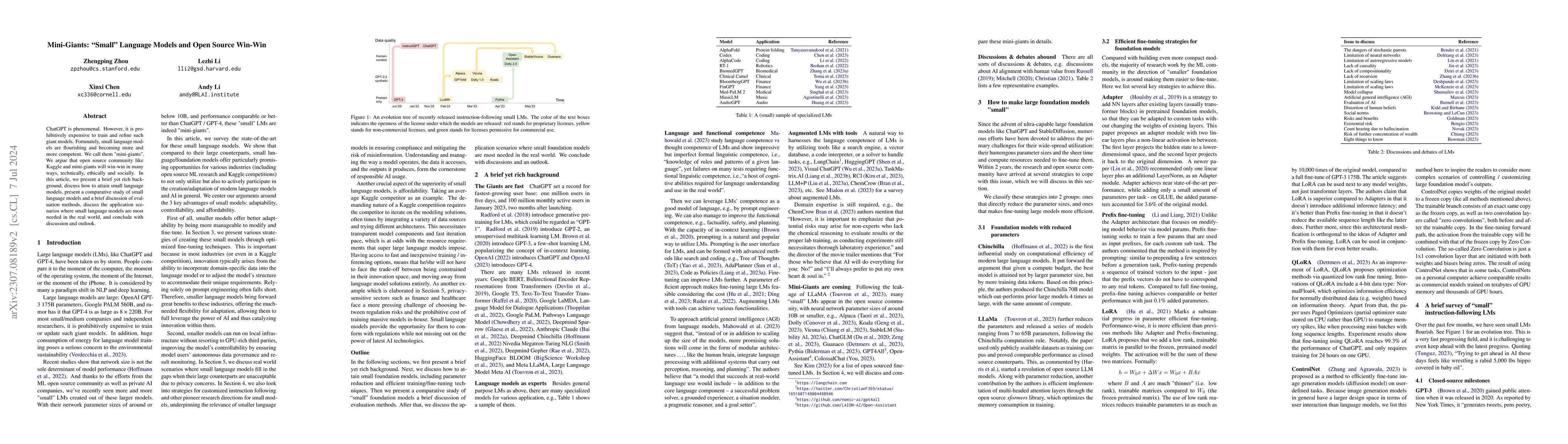 Thumbnail for Mini-Giants: "Small" Language Models and Open Source Win-Win