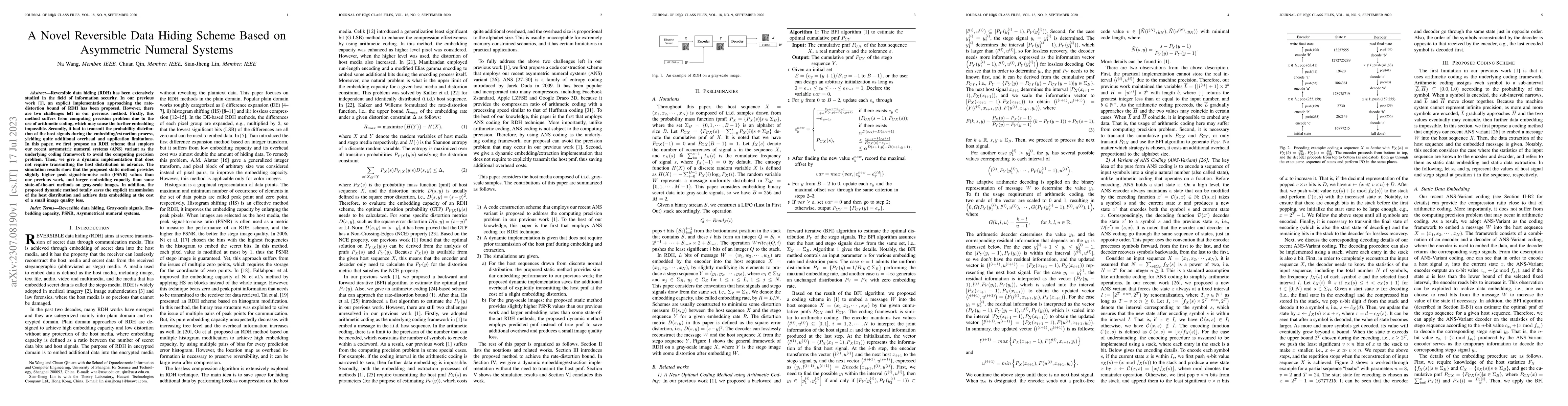 Thumbnail for A Novel Reversible Data Hiding Scheme Based on Asymmetric Numeral
  Systems