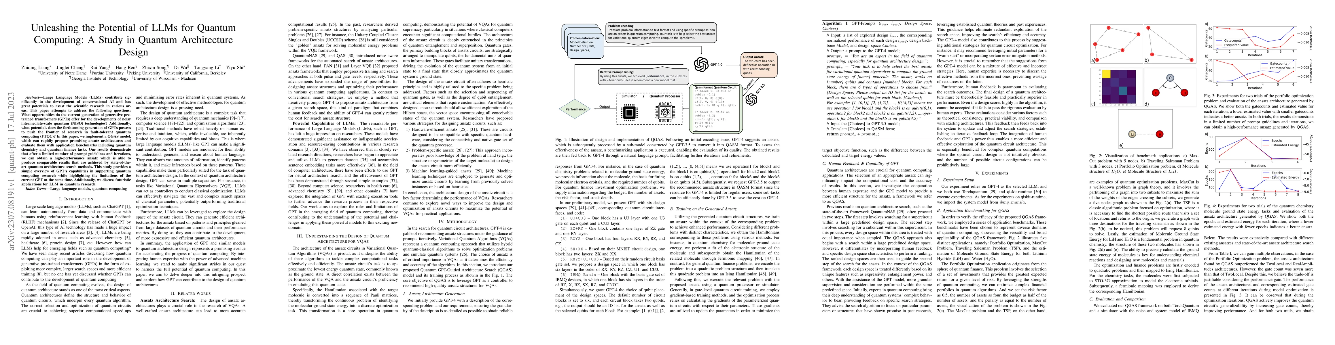 Thumbnail for Unleashing the Potential of LLMs for Quantum Computing: A Study in
  Quantum Architecture Design