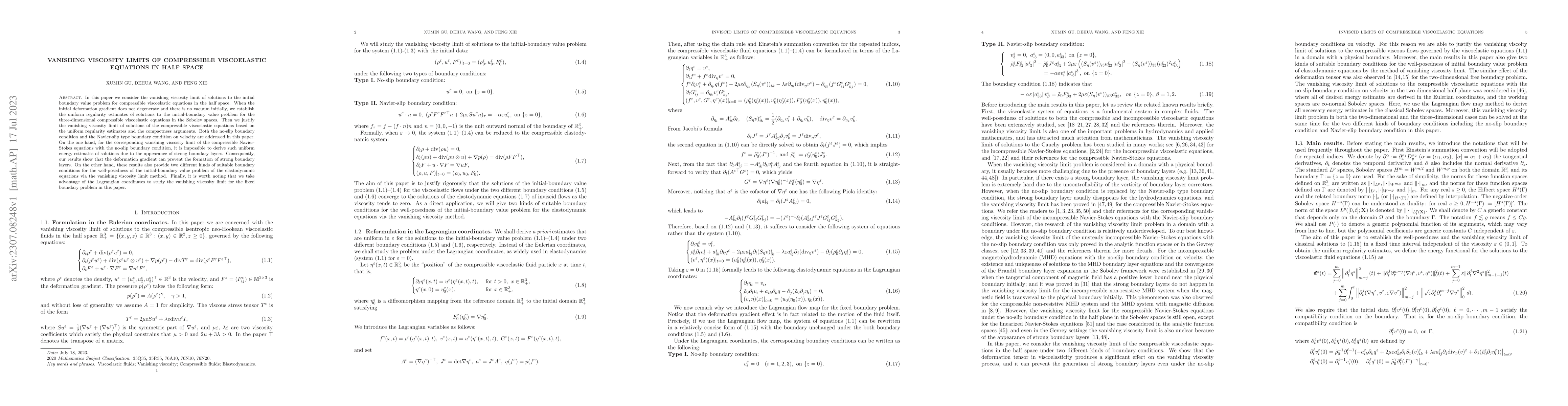 Thumbnail for Vanishing viscosity limits of compressible viscoelastic equations in
  half space