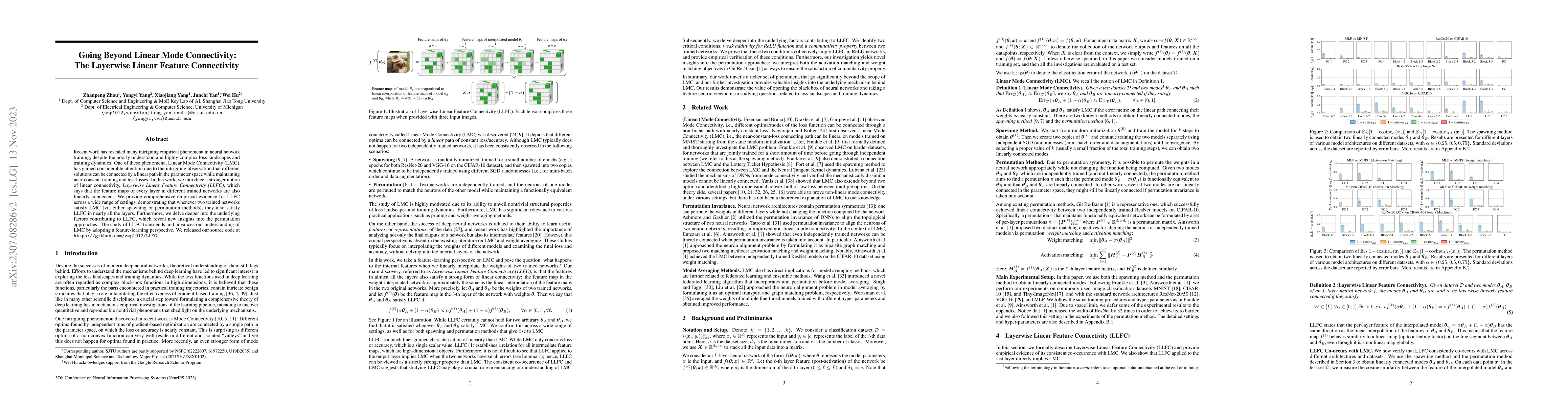 Thumbnail for Going Beyond Linear Mode Connectivity: The Layerwise Linear Feature
  Connectivity