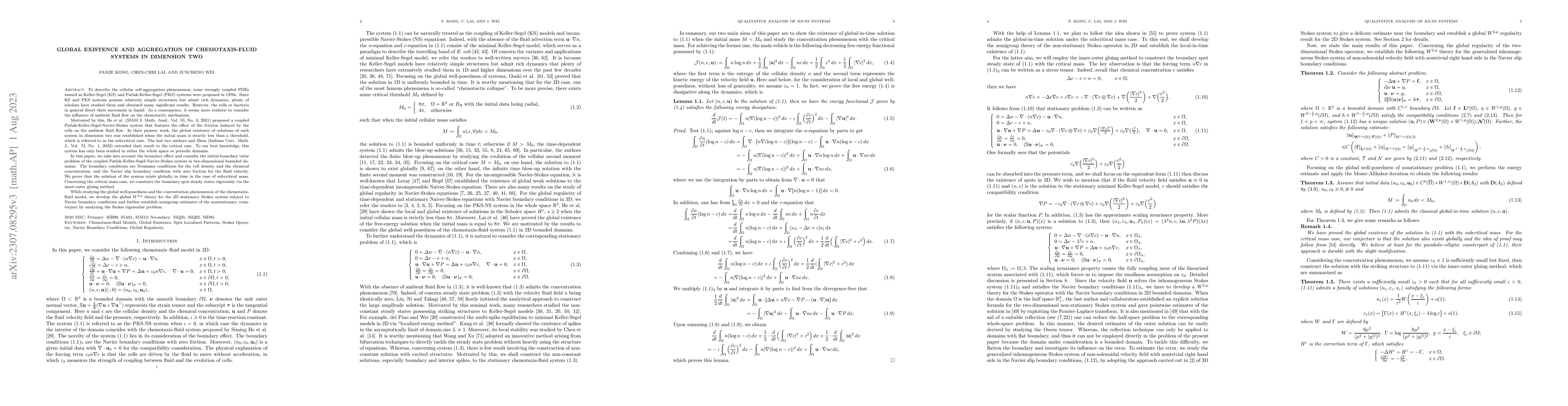 Thumbnail for Global Existence and Aggregation of Chemotaxis-fluid Systems in
  Dimension Two