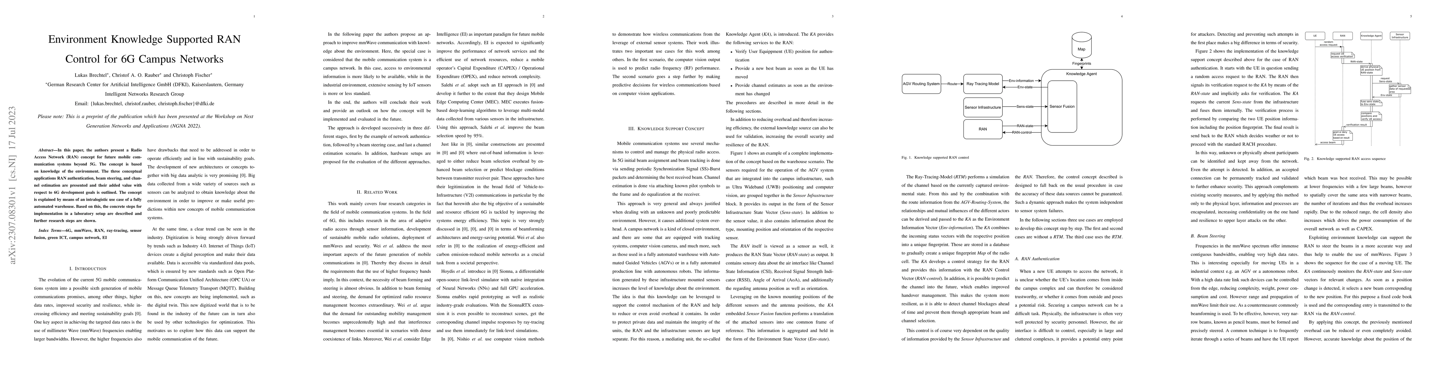 Thumbnail for Environment Knowledge Supported RAN Control for 6G Campus Networks