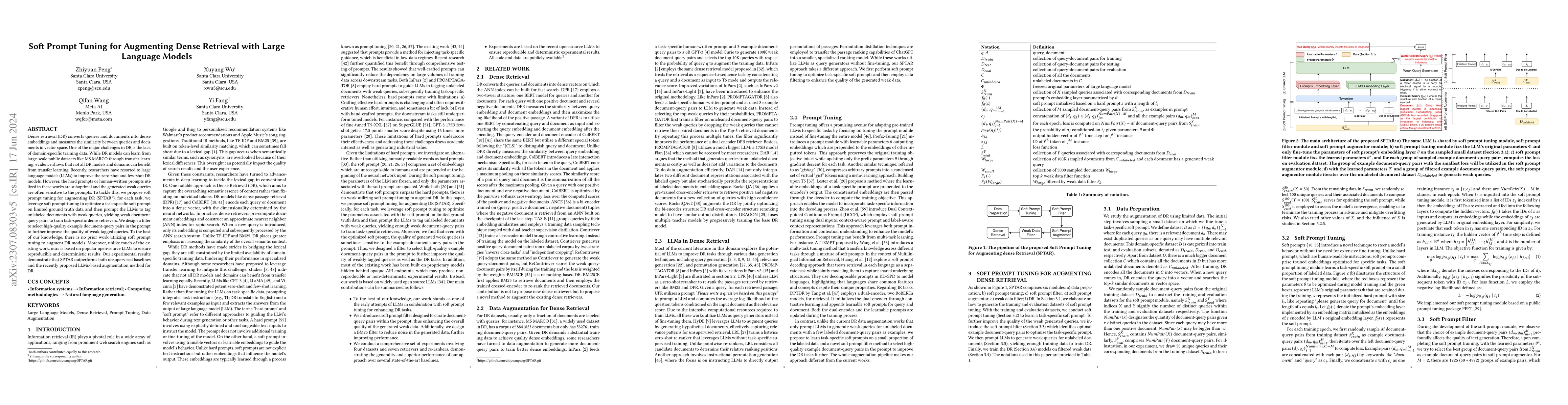 Thumbnail for Soft Prompt Tuning for Augmenting Dense Retrieval with Large Language
  Models