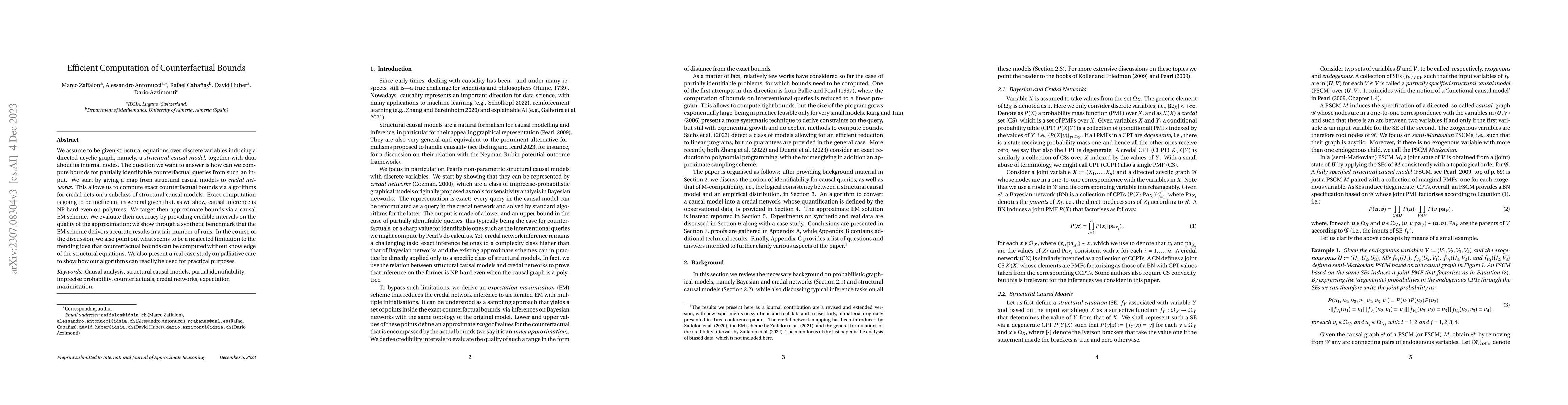 Thumbnail for Efficient Computation of Counterfactual Bounds