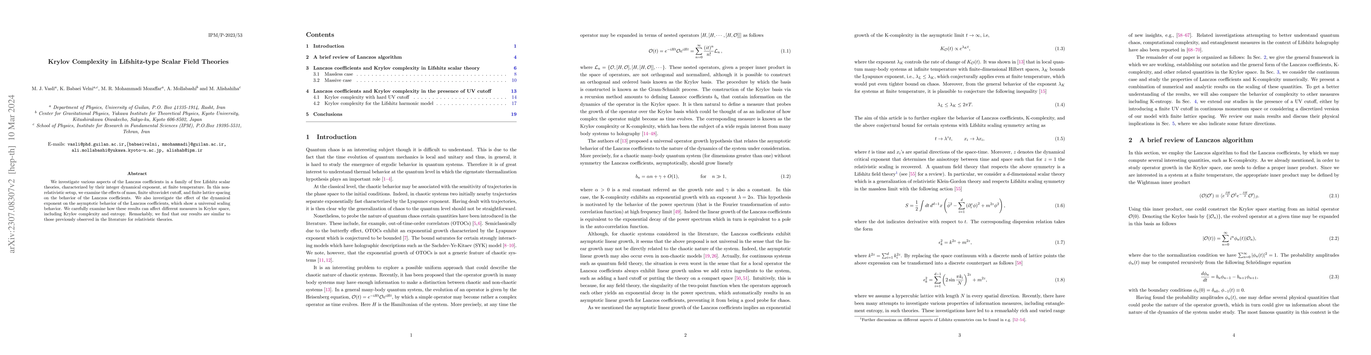 Thumbnail for Krylov Complexity in Lifshitz-type Scalar Field Theories