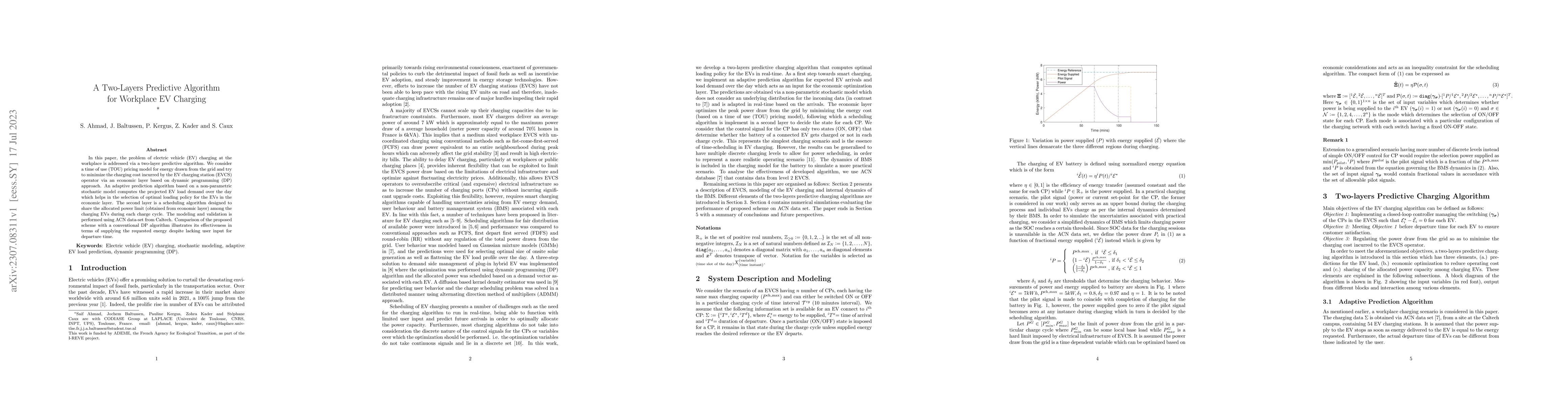 Thumbnail for A Two-Layers Predictive Algorithm for Workplace EV Charging