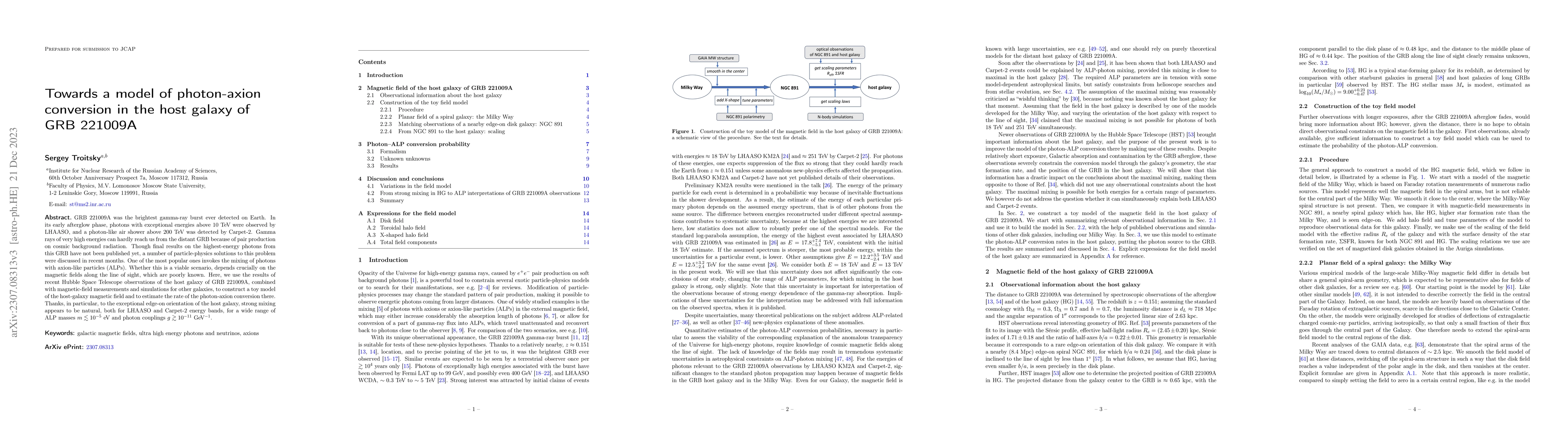 Thumbnail for Towards a model of photon-axion conversion in the host galaxy of GRB
  221009A