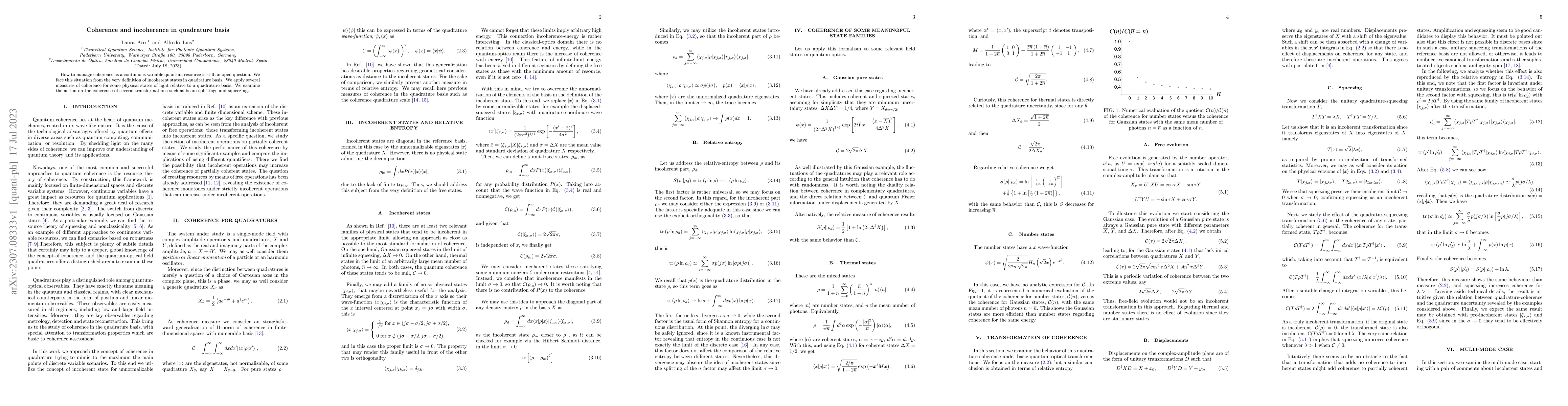 Thumbnail for Coherence and incoherence in quadrature basis
