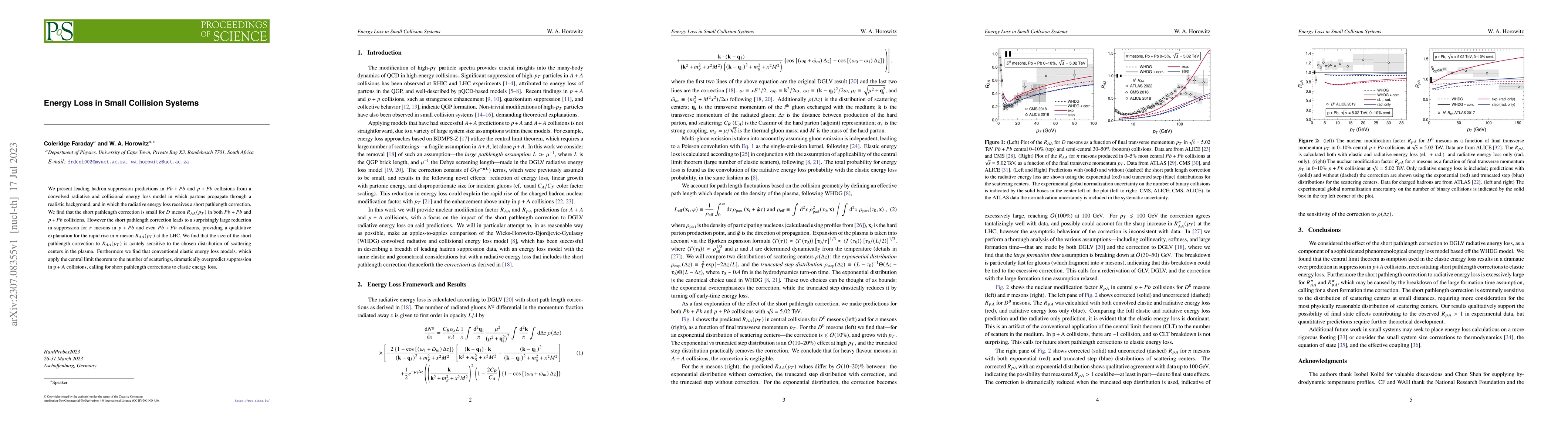 Thumbnail for Energy Loss in Small Collision Systems