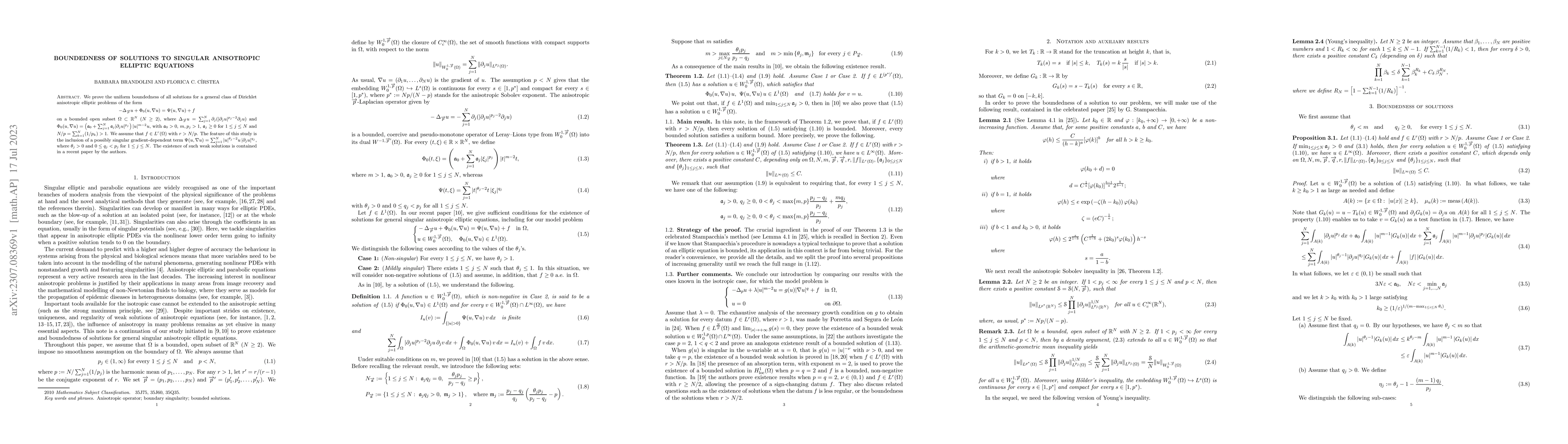 Thumbnail for Boundedness of solutions to singular anisotropic elliptic equations