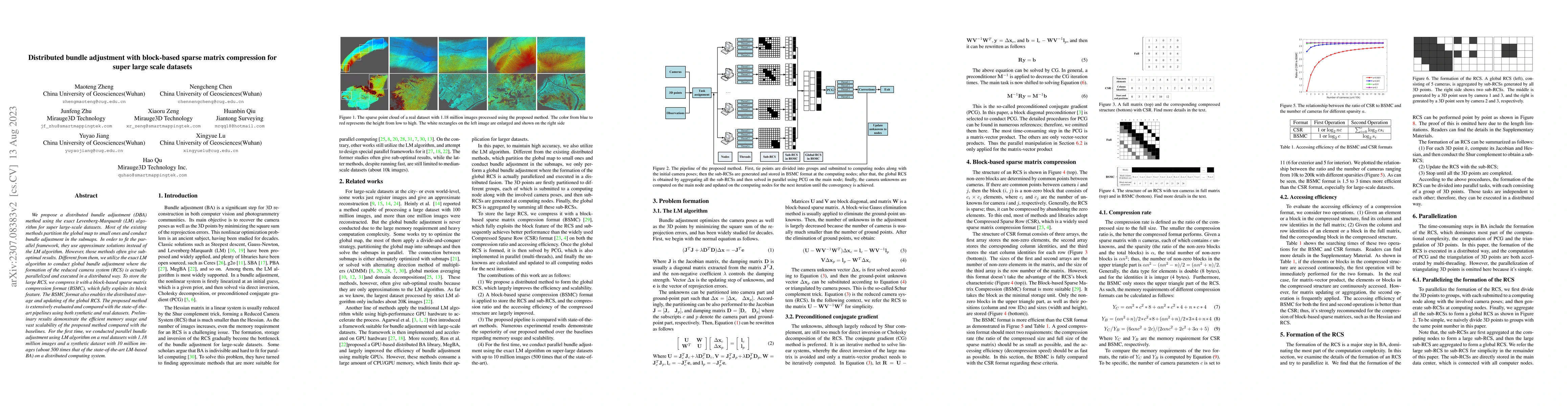 Thumbnail for Distributed bundle adjustment with block-based sparse matrix compression
  for super large scale datasets