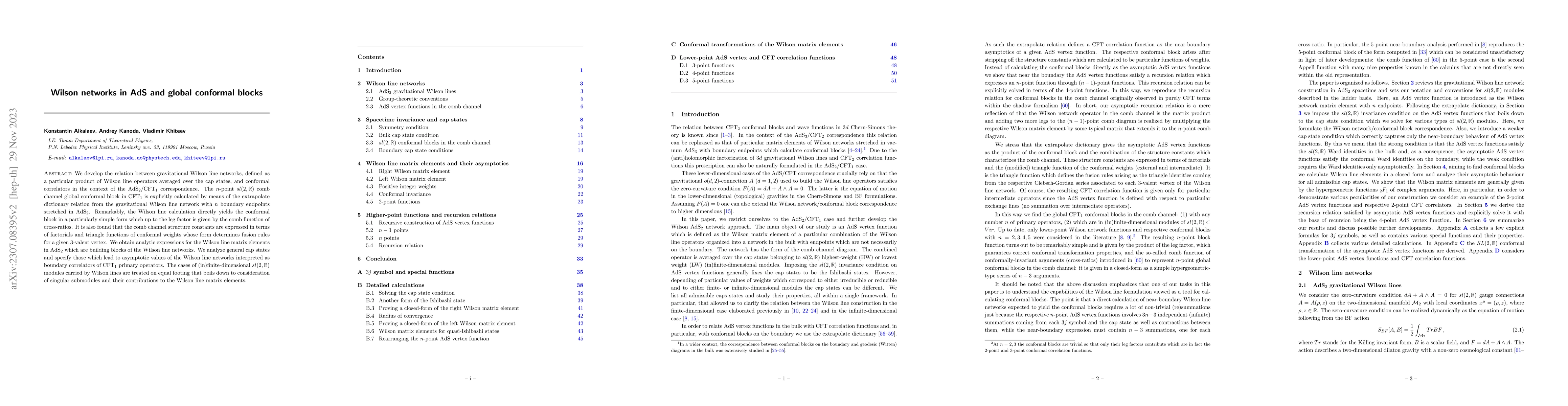 Thumbnail for Wilson networks in AdS and global conformal blocks