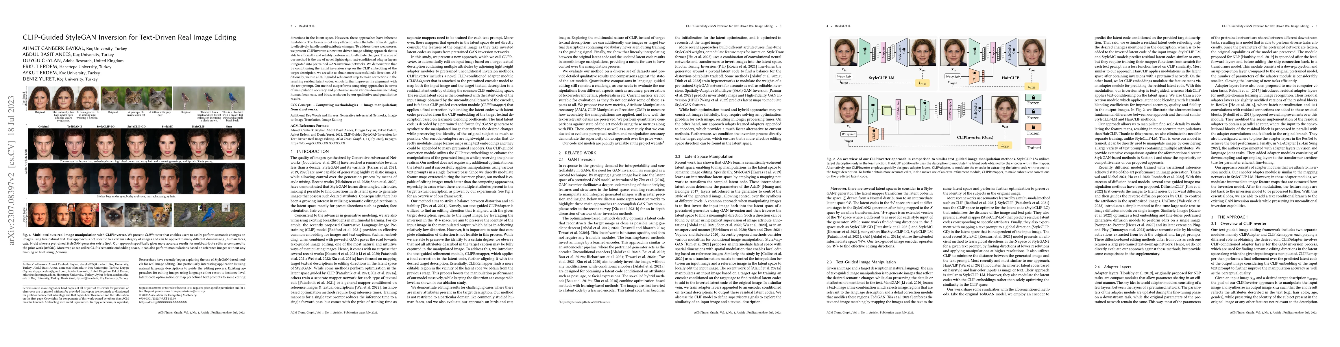 Thumbnail for CLIP-Guided StyleGAN Inversion for Text-Driven Real Image Editing