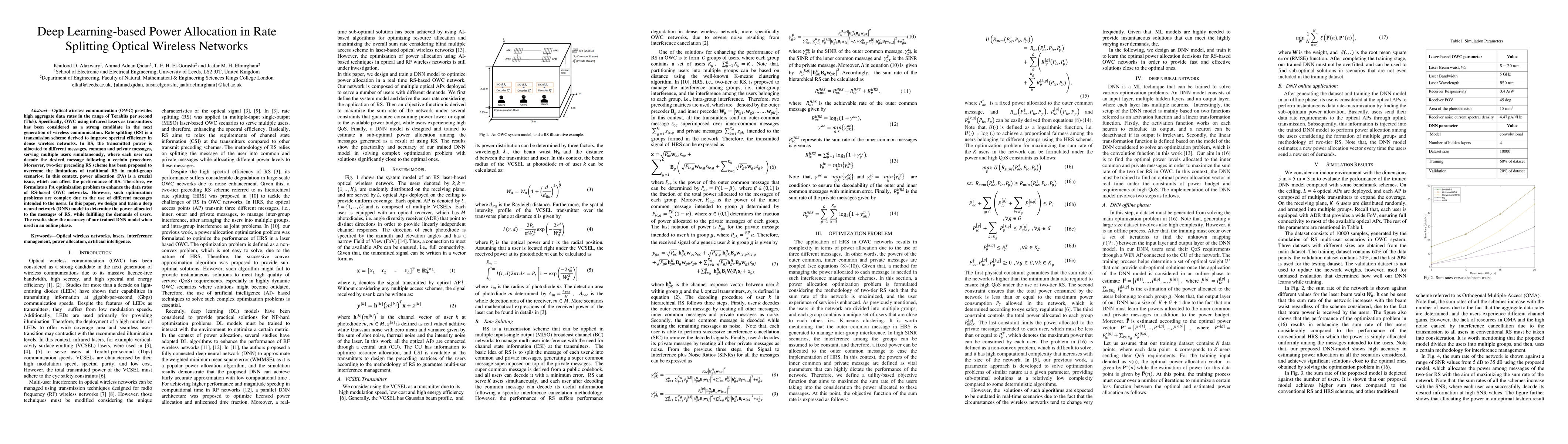 Thumbnail for Deep Learning-based Power Allocation in Rate Splitting Optical Wireless
  Networks