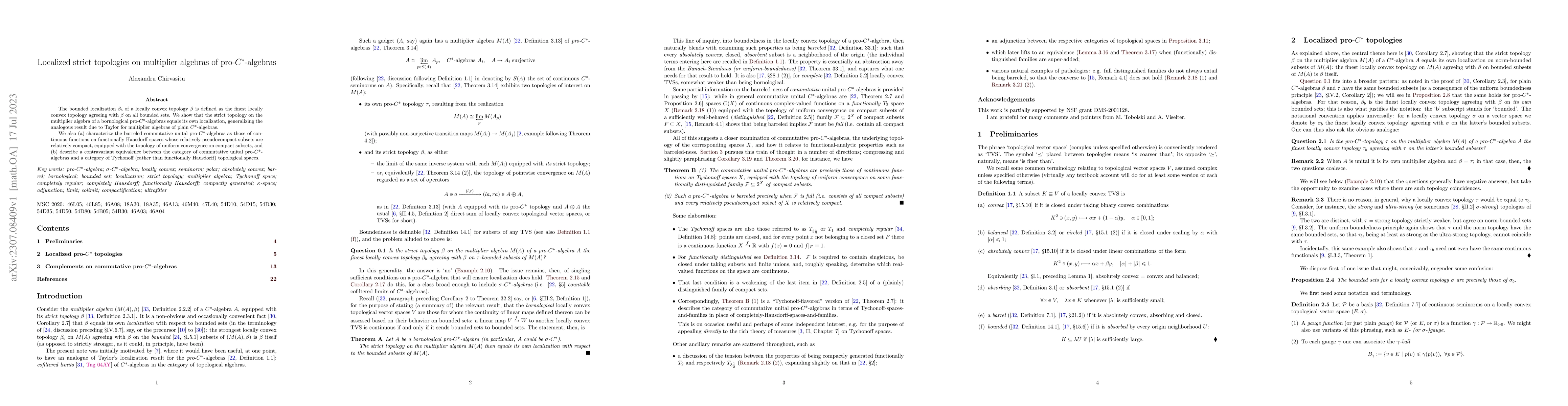 Thumbnail for Localized strict topologies on multiplier algebras of pro-$C^*$-algebras