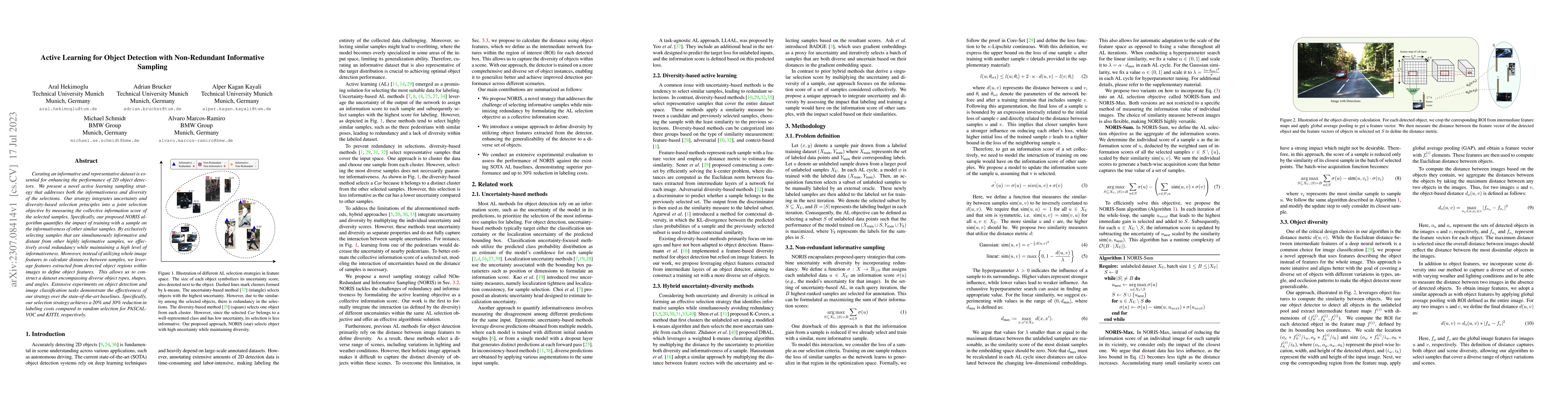 Thumbnail for Active Learning for Object Detection with Non-Redundant Informative
  Sampling