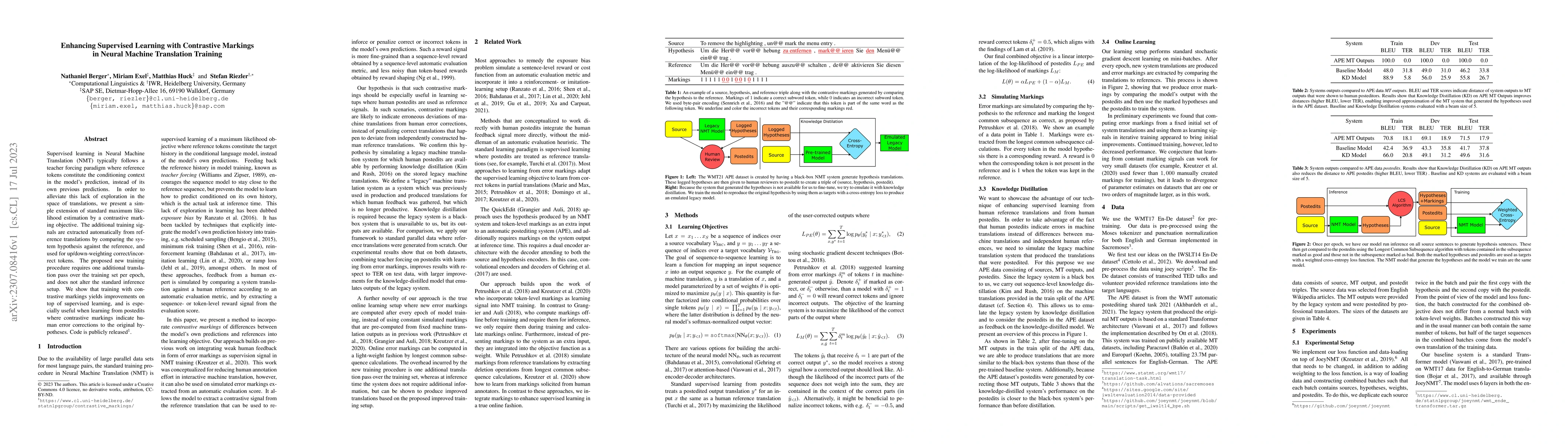 Thumbnail for Enhancing Supervised Learning with Contrastive Markings in Neural
  Machine Translation Training
