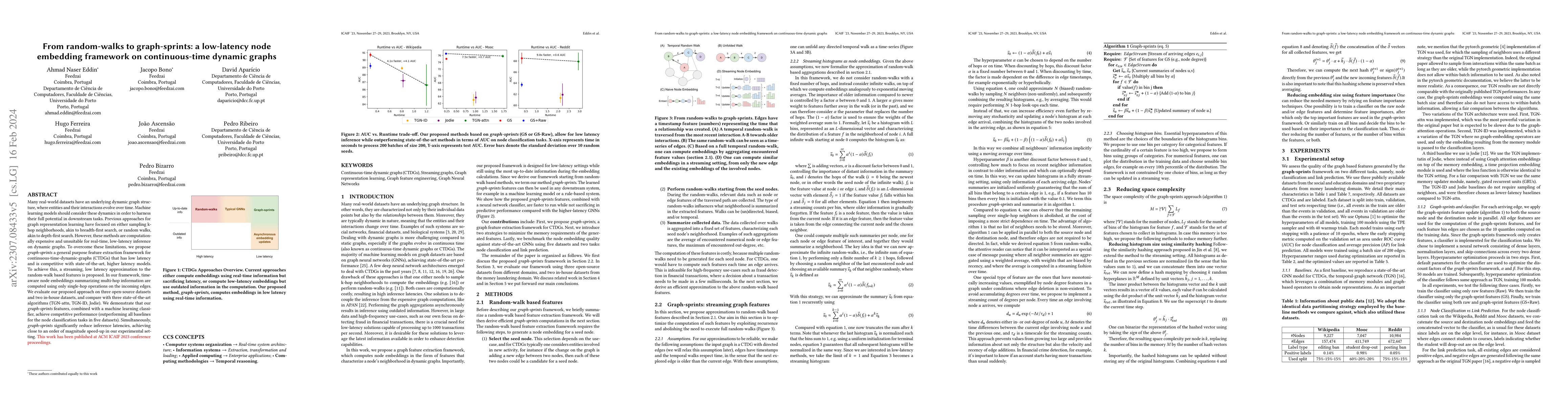 Thumbnail for From random-walks to graph-sprints: a low-latency node embedding
  framework on continuous-time dynamic graphs
