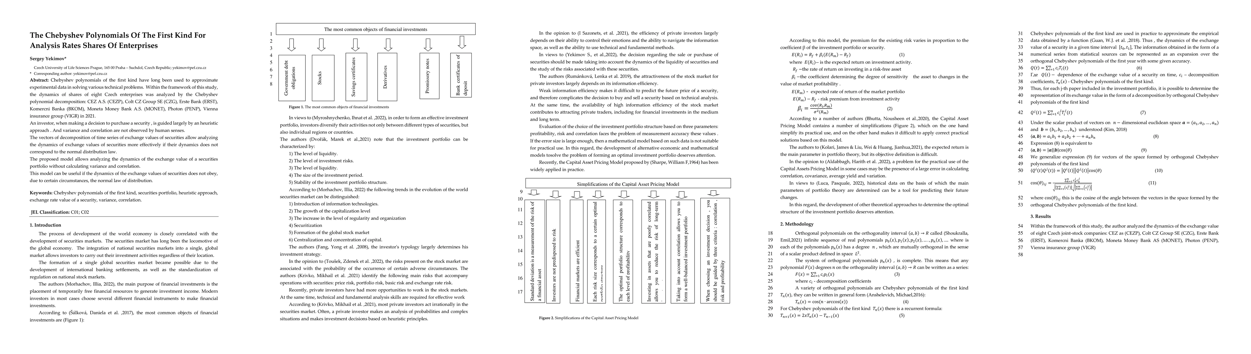 Thumbnail for The Chebyshev Polynomials Of The First Kind For Analysis Rates Shares Of
  Enterprises
