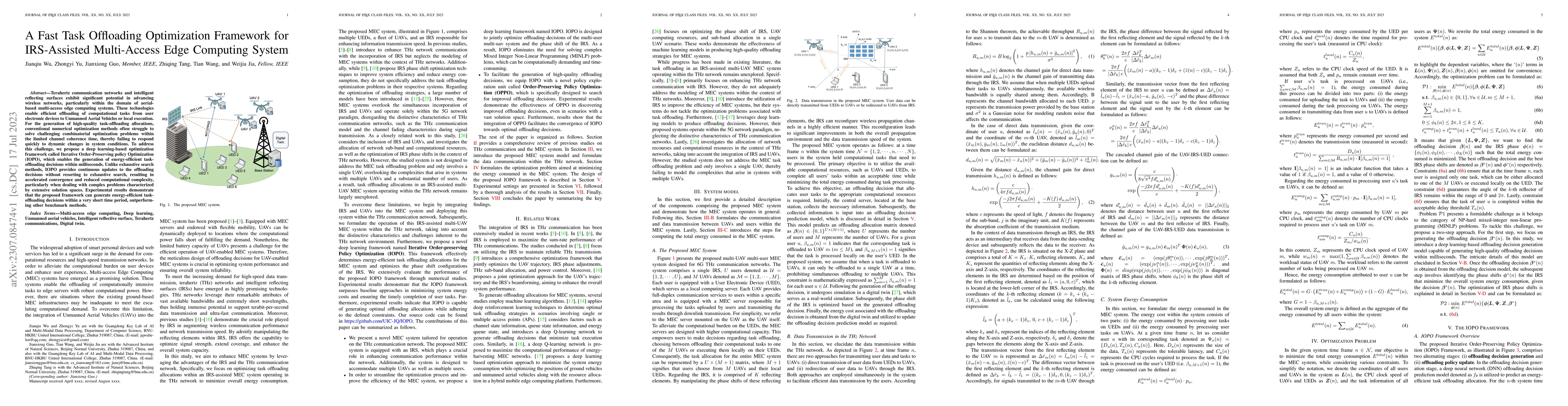 Thumbnail for A Fast Task Offloading Optimization Framework for IRS-Assisted
  Multi-Access Edge Computing System