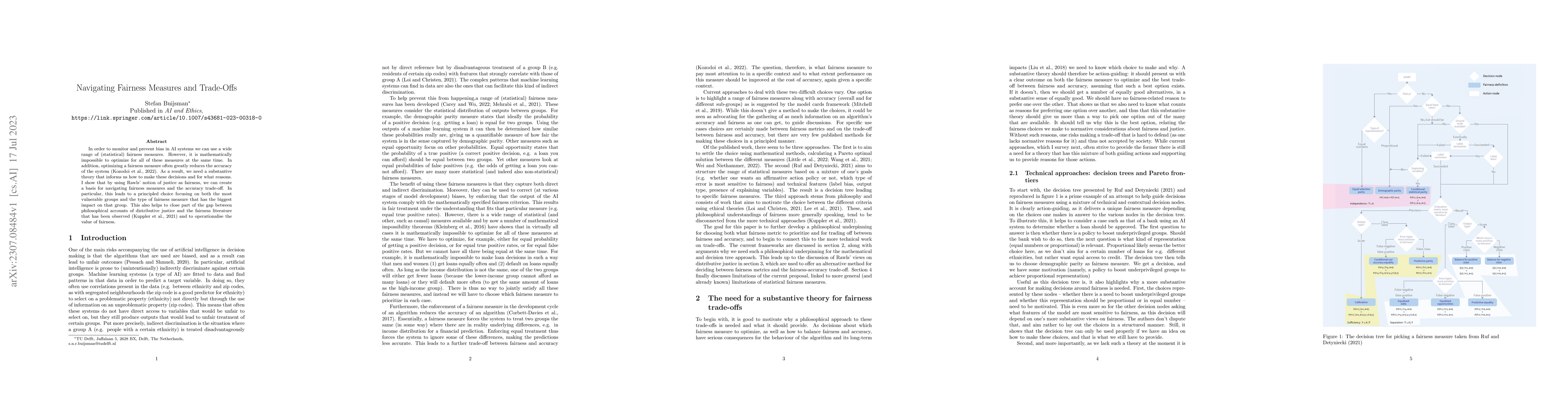 Thumbnail for Navigating Fairness Measures and Trade-Offs